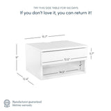 Nathan James Jackson Modern Floating Bedside Nightstand with Drawer, 1, White Nathan James