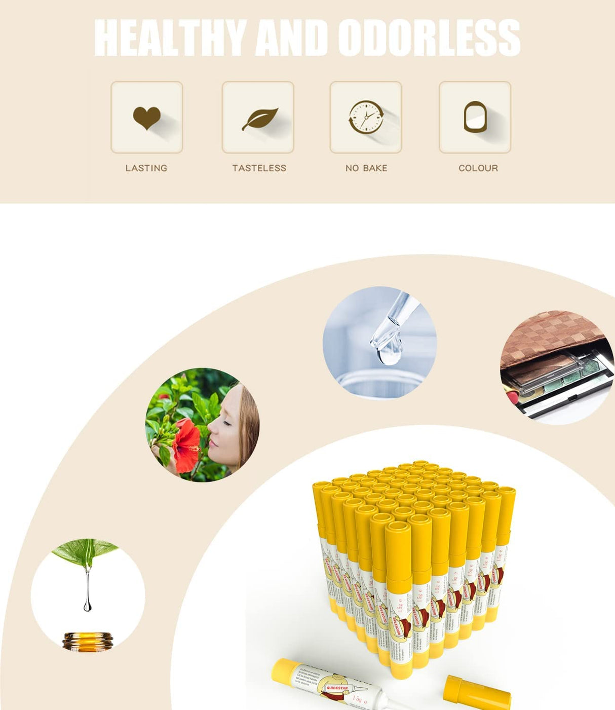 1.5 Gram x 50 Vial Convenient Super Glue, Weglau All Purpose Adhesive,Super Glue Bulk,Instant bonding for bonding Glass, Leather, Metal, Wood, Plastic, Silicone, Rubber,Jewelry Weglau