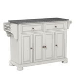 Crosley Furniture Alexandria Kitchen Island with Solid Grey Granite Top - White Crosley Furniture