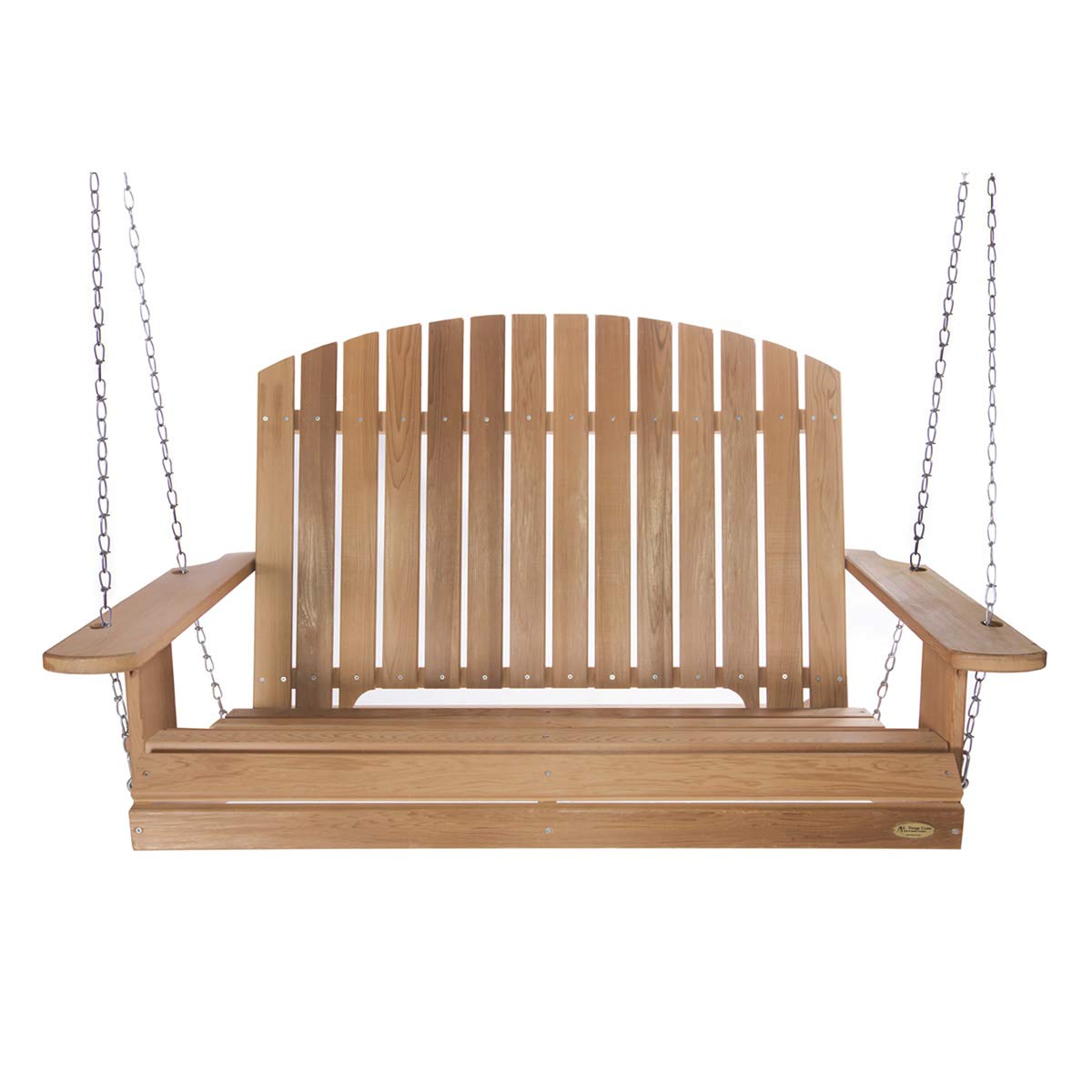 All Things Cedar PS50 Adirondack Outdoor Swing | 4-ft Cedar Porch Swing | Unmatched Craftsmanship, Durable Garden Swing | Spacious Seat, Compatible with A-Frame and Pergola Arbor | 52x24x35 All Things Cedar