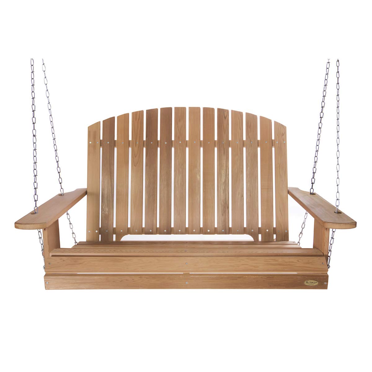 All Things Cedar PS50 Adirondack Outdoor Swing | 4-ft Cedar Porch Swing | Unmatched Craftsmanship, Durable Garden Swing | Spacious Seat, Compatible with A-Frame and Pergola Arbor | 52x24x35