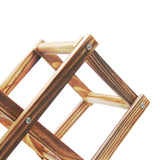 MUGLIO Foldable Wooden Wine Bottle Holder Free Standing Natural Wine Shelves for Pantry 2 Slots for 3 Bottles Wine Rack MUGLIO