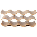 Lily's Home Countertop Wave Wine Rack, Wood, Elegant and Modern, Table Top Wine Storage (Oak, 11 Bottles) Lily's Home