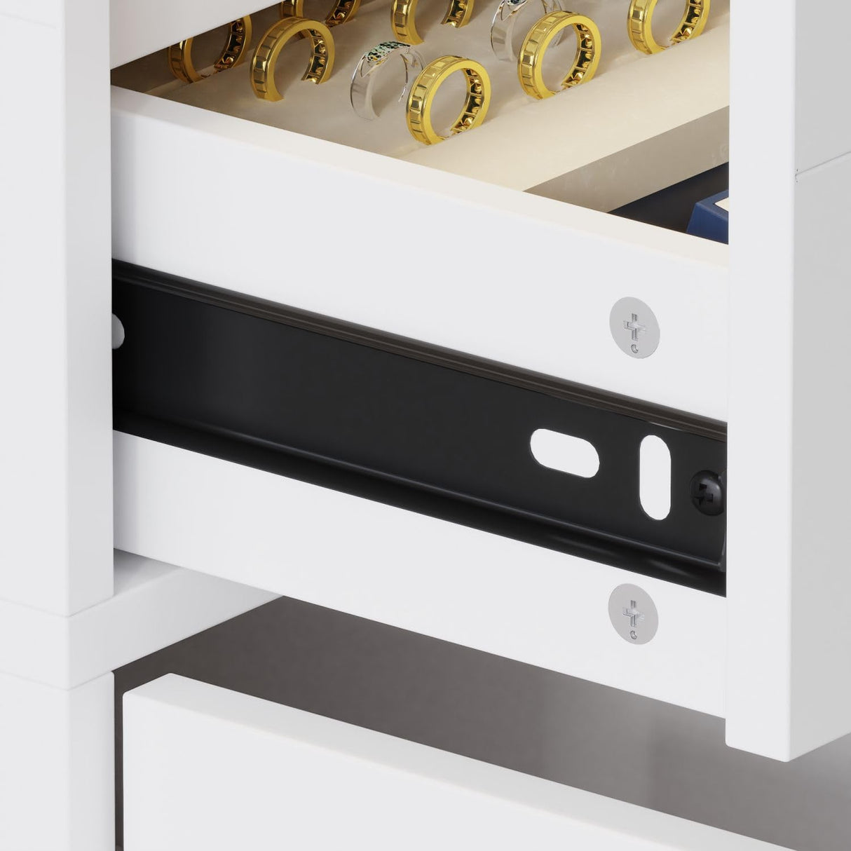 TAMUNE Armoire Bedroom Island Wardrobe Closet Island with Glass Drawer & 3 Doors, Island Glass Dresser Closet Island for Bedroom Cloakroom Store White (39.3”W x 19.6”W x 39.3”H) TAMUNE