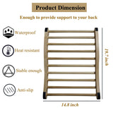 NUIBY Non-Toxic Cedar Sauna Backrest for Barrel or Infrared Sauna, with Felt Sauna Hat and Seat Pad, Anti-Slip Sauna Accessory (1 Pack) NUIBY