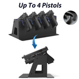 Grimtron Gun Safe for Handgun (2.04 cu. ft.) - Biometric Quick Access Handgun Safe 【Gun Rack & Gun Organizer】Home Pistol Safe Box, Fingerprint Multiple Gun Safe with Backlit Keypad, Gun Vault Grimtron