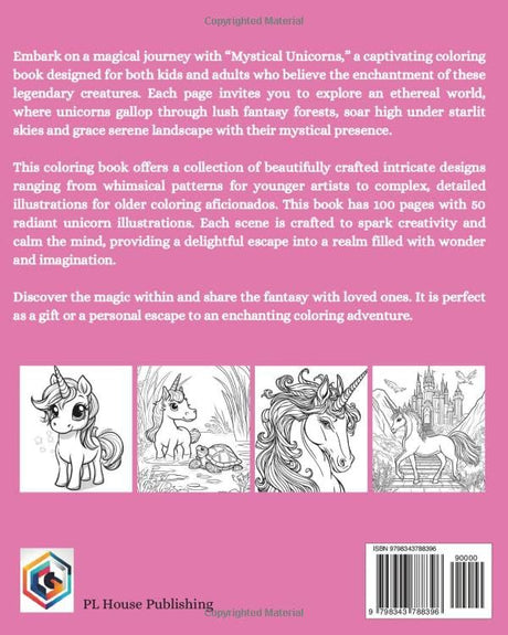 Mystical Unicorn Coloring Book: Fun-filled magical coloring book for kids and kids at heart WoodArtSupply