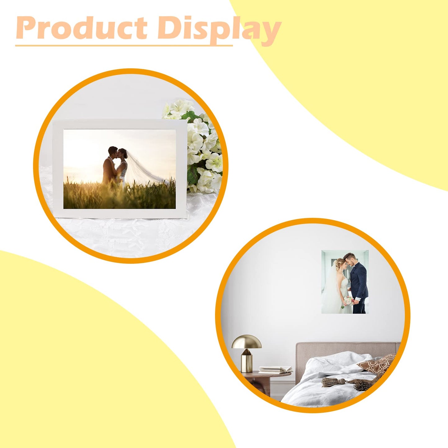 XiyaxiVici 4 Pack Aluminum Sublimation Photo Blanks 12x8 Inch Metal Sublimation Photo Blanks, 0.5mm Thickness Photos Sign Frame Blanks Room Wall Decoration for Heat Transfer Printing White