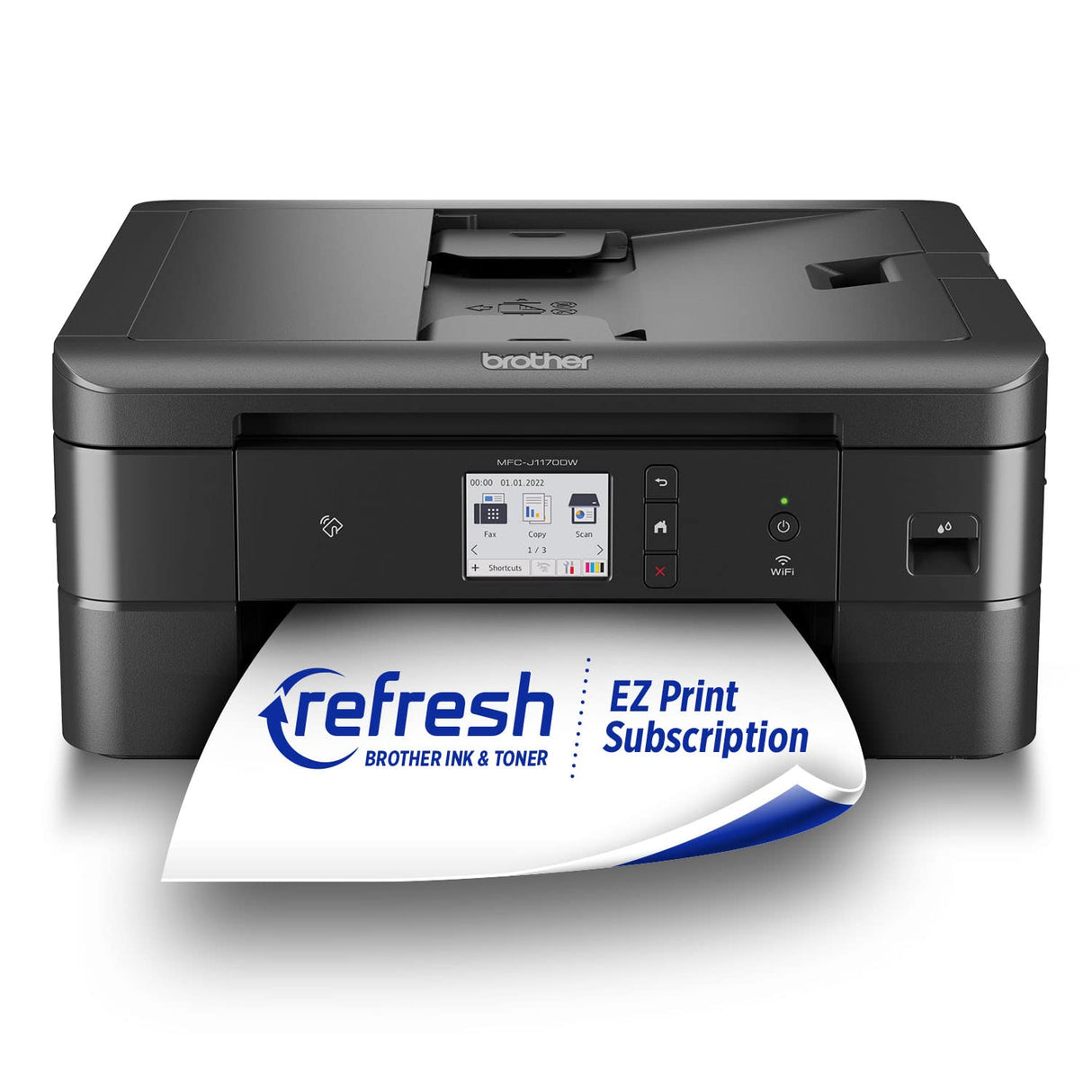 Brother MFC-J1170DW Wireless Color Inkjet All-in-One Printer with Mobile Device Printing, NFC, Cloud Printing & Scanning, Refresh Subscription and Amazon Dash Replenishment Ready Brother