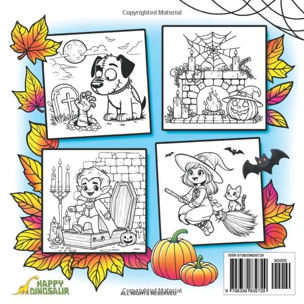Spooky Season Coloring Book: Cute and Cozy Halloween Designs for Adults and Teens | Stress-Free Coloring for Relaxation with Spooky Vibes WoodArtSupply