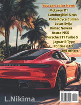 Cars Coloring Book: A Collection of 50 Sport and Modified Automobiles - Overcome Stress with Stunning Illustrations - for Adults and Teens WoodArtSupply