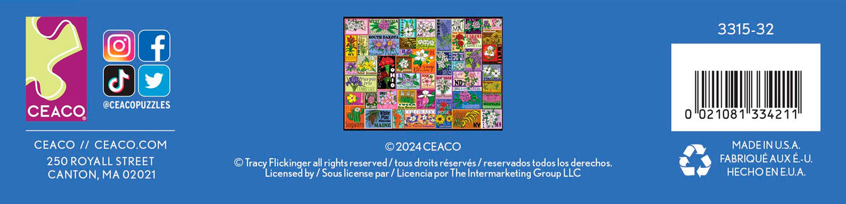 Ceaco - Tracy Flickinger - State Flowers - 1000 Piece Jigsaw Puzzle Ceaco