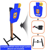 ATFLBOX AR500 3/8 inch Thick Steel Target Stand System, 12'' x 20" Hostage Reactive Shooting Target with 2x4 Target Stand Kit (Blue) Atflbox