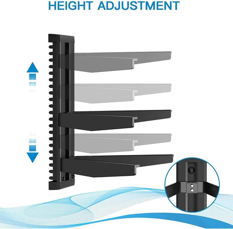PERLESMITH Floating Wall Mounted Shelf AV Mount Shelf - Holds up to 16.5lbs - DVD DVR Component Shelf with Strengthened Tempered Glass - Perfect for DVD Players, TV Box and Cable Box, PSDSK3 PERLESMITH