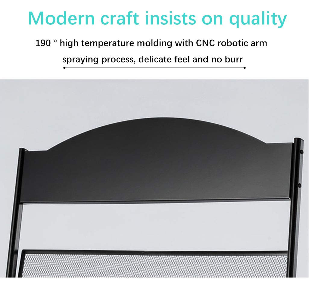 GENMO Floor-Standing Magazine Rack - Display & Store Newspapers, Magazines & Books - Simple Iron (Black) GENMO