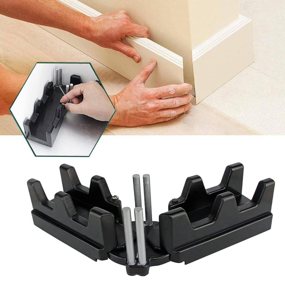 2-in-1 Mitre Measuring Angle Cutting Tool Measuring Sawing Mitre Kit For Pipeline Installation Home Improvement Carpentry Work Woodworking Craft SEAHUI