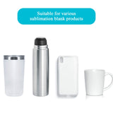 50 Pcs Sublimation Heat Shrink Sublimation Shrink Wraps Film Blanks Wrap Sleeves, White Shrink Wrap Bags Tube, 5 Different Sizes, 9 x 14 Inch, 8 x 8 Inch, 7 x 11 Inch, 5 x 10 Inch, 4 x 3 Inch Zonon