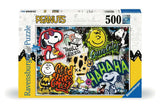 Ravensburger - Puzzle: Snoopy Grafiti, Peanuts, Puzzles for Adults and Children, Adult Puzzle, Puzzle 500 Pieces, Glue Puzzle to Frame, Puzzle 500 Pieces Adults, Adult Hobbies Ravensburger