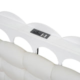 Bellemave Queen Bed Frame with Headboard & USB Ports, Queen Size Platform Bed with Twin XL Size Trundle, Queen Size Bed Frame with 2 Drawers, No Noise, No Box Spring Needed, Wood, White Bellemave