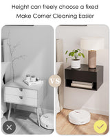 Floating Nightstand, Small Modern Floating Nightstand with Drawer, Floating Shelves for Bedroom, Bathroom (Black) Aienvey