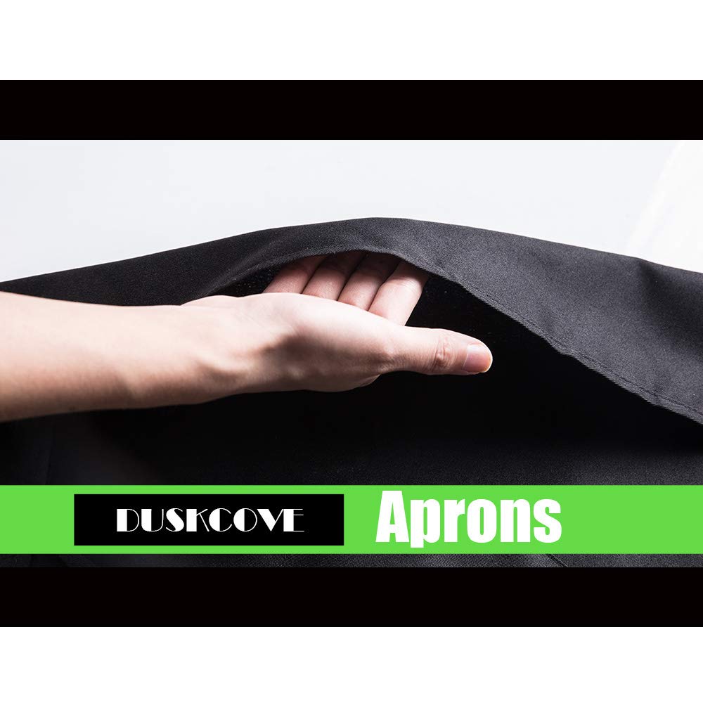 DUSKCOVE 12 Pack Plain Bib Aprons with 2 Pockets - White Unisex Commercial Apron Bulk for Kitchen Cooking Restaurant BBQ Painting Crafting DUSKCOVE