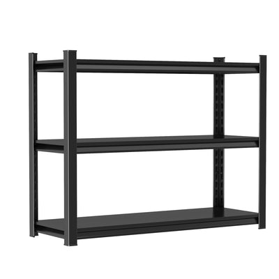 Metallitrend 1500 LBS Storage Shelves,3-Tier Utility Shelves,Metal Storage Shelves,Adjustable Kitchen Shelving Unit,Garage Shelves for Basement, Warehouse, Pantry,24" W x 14" D x 63" H,Black