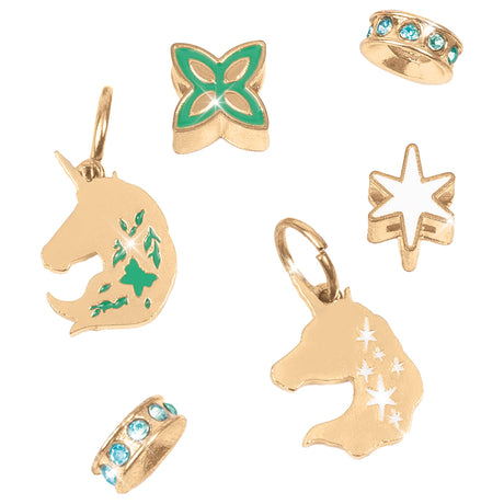 Make It Real: Unicorn Academy: Enchanted Charms Bracelet Kit - 20pc DIY Jewelry Craft, Make 2 Charm & Bead Bracelets, Netflix Series, Girls & Kids 8+ Make It Real