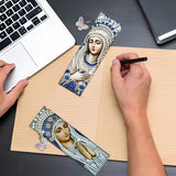 pigpigboss 2 Pieces Religious Virgin Mary Diamond Painting Bookmark Kit, Acrylic Bookmark Diamond Art Dots for Adult, Praying Virgin Mary Book Marks Paint with Diamonds for Book Decor pigpigboss
