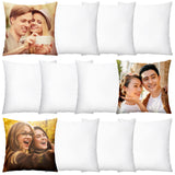 Remagr 12 Pack Sublimation Pillow Cases Bulk 18 x 18 Inch White Blank Cushion Covers DIY Heat Transfer Pillow Covers Short Plush with Invisible Zipper Decorative Polyester Throw Pillow Covers Remagr