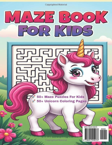 Maze Book For Kids Also Having 50+ Unicorn Coloring Pages For Fun Activities: Unicorn Coloring Book For Kids With 50+ Fun Brain Teaser Maze Puzzles ... Variety of Brian Teasing Mixed Activity) WoodArtSupply