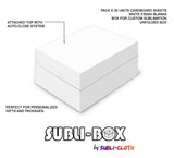 Subli-Cloth Subli-Box Cardboard Customizable Blank Gift Box Square Auto-Close Sublimation Box Pack 20 Units Subli-Cloth