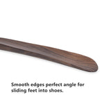 Muso Wood Shoe Horn Long Handle for Seniors,Wooden Shoehorn for Men, Women, Kids,Pregnancy(Walnut 15") muso wood