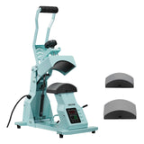 VEVOR Hat Heat Press Machine, with 2pcs Interchangeable Platens, Precise Temperature and Time Control, Hat Press for HTV Iron On and Sublimation Projects, for Caps, Headbands, Cuffs, Face Masks, Green VEVOR