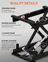 DIHOOL Electric Scissor Lift Table 250LB Load, 210-580MM Height Adjustable Lifting Platform DIHOOL