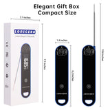 Lonicera Professional Meat Thermometer for Cooking. Instant Read Less Than 0.6 Sec, ±0.5℉ Accuracy with Thermocouple Tech. IP67 Waterproof Design, Ambidextrous VA Display, Auto Wake up (Blueberry) LONICERA