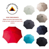 FLAME&SHADE 11 ft Outdoor Market Patio Table Umbrella with Fiberglass Rib Tips and Tilt, Red FLAME&SHADE