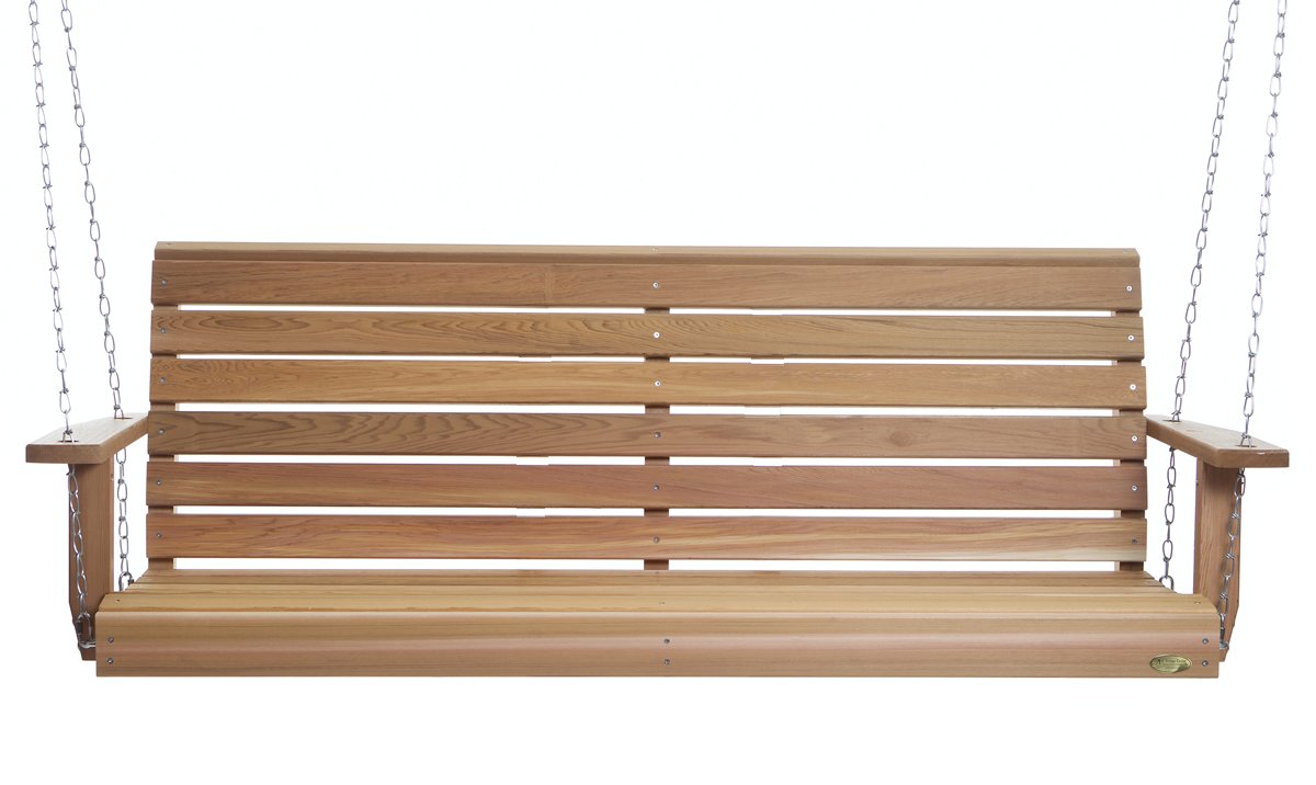 All Things Cedar PS48 Premium Porch Swing | 4-Ft Outdoor Furniture & Patio Swing | Handcrafted Western Red Cedar | Easy Assembly, Sustainable Outdoor Bench 57x23x24 All Things Cedar