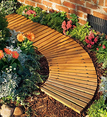 Plow & Hearth Roll Out Wooden Curved Garden Pathway - Thumbnail 5