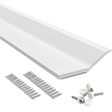 FOSLUOC Garage Door Seal Top and Sides Seal Strip White 34.4FT Rubber Weather Stripping Replacement Soft and Hard Composite, Weatherproofing Universal Sealing FOSLUOC