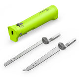 Eyoyofishcam Cordless Electric Knife, Rechargeable Battery Powered Knife w/ 2 Reciprocating Serrated Stainless Steel Blades, for Carving Meat Turkey Fish Fillet Bread Slicing Cutting Eyoyofishcam