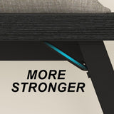 LVB Black Bench, Modern Storage Bench for Bedroom, Wood Metal Entryway Bench for Hallway Dining Living Room, Famrhouse Shoe Rack Indoor Accent Seating Bench for Foyer Entrance, Black Oak, 47 Inch Long LVB