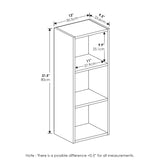 Furinno Pasir 3-Tier No Tool Assembly Open Shelf Bookcase, White Furinno