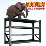 2000LBS Garage Shelving 59" W Heavy Duty Storage Shelves, 4 Tier Industrial Adjustable Metal Shelves, Shelving Units for Garages, Warehouses Generic