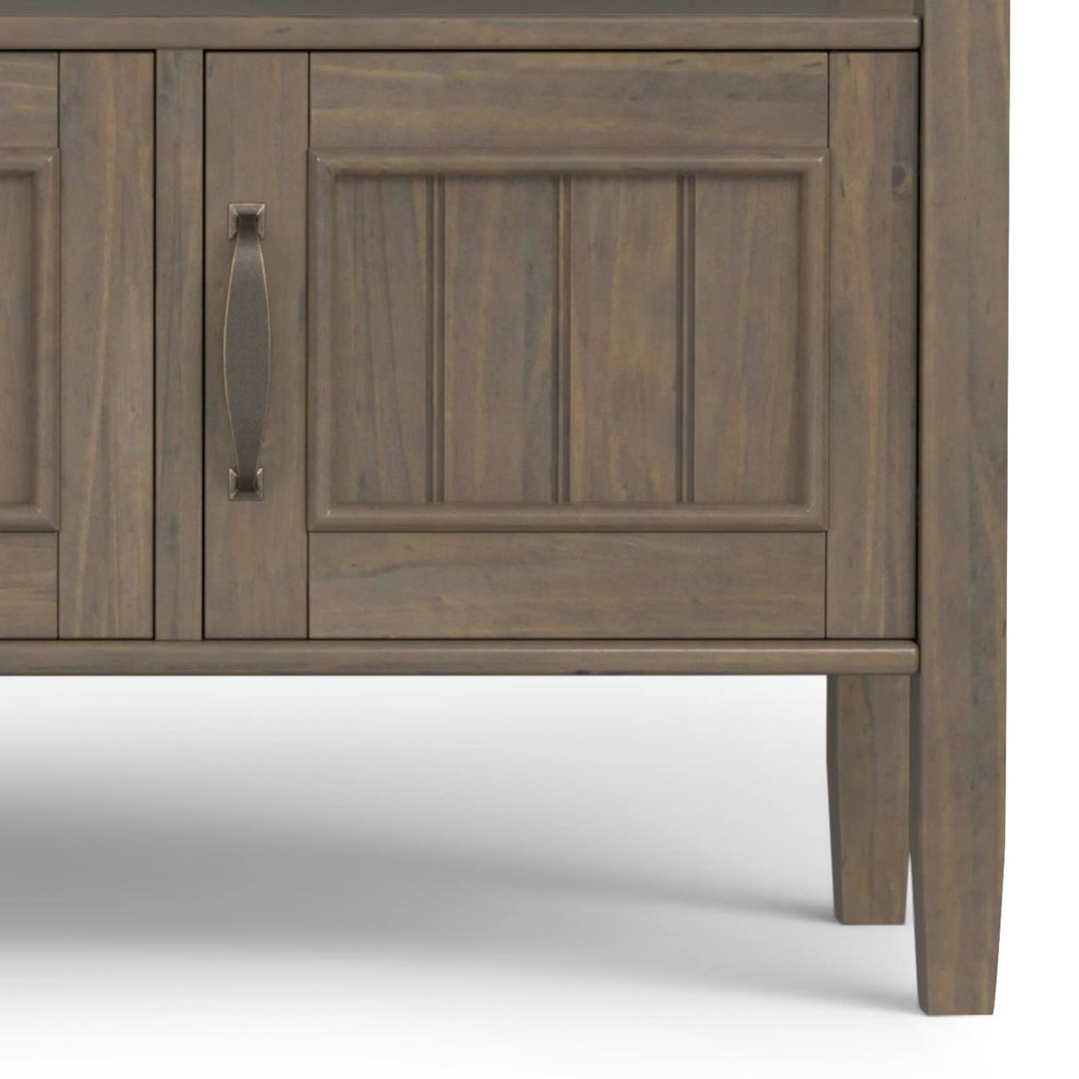 SIMPLIHOME Lev SOLID WOOD 48 Inch Wide Contemporary Console Table in Smoky Brown, for The Living Room, Entryway and Bedroom SIMPLIHOME