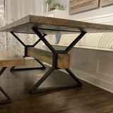 HEONITURE Metal Table Legs - Heavy Duty Desk & Furniture Legs, Modern Industrial Set of 2 (28" Height, 23.6" Wide) HEONITURE