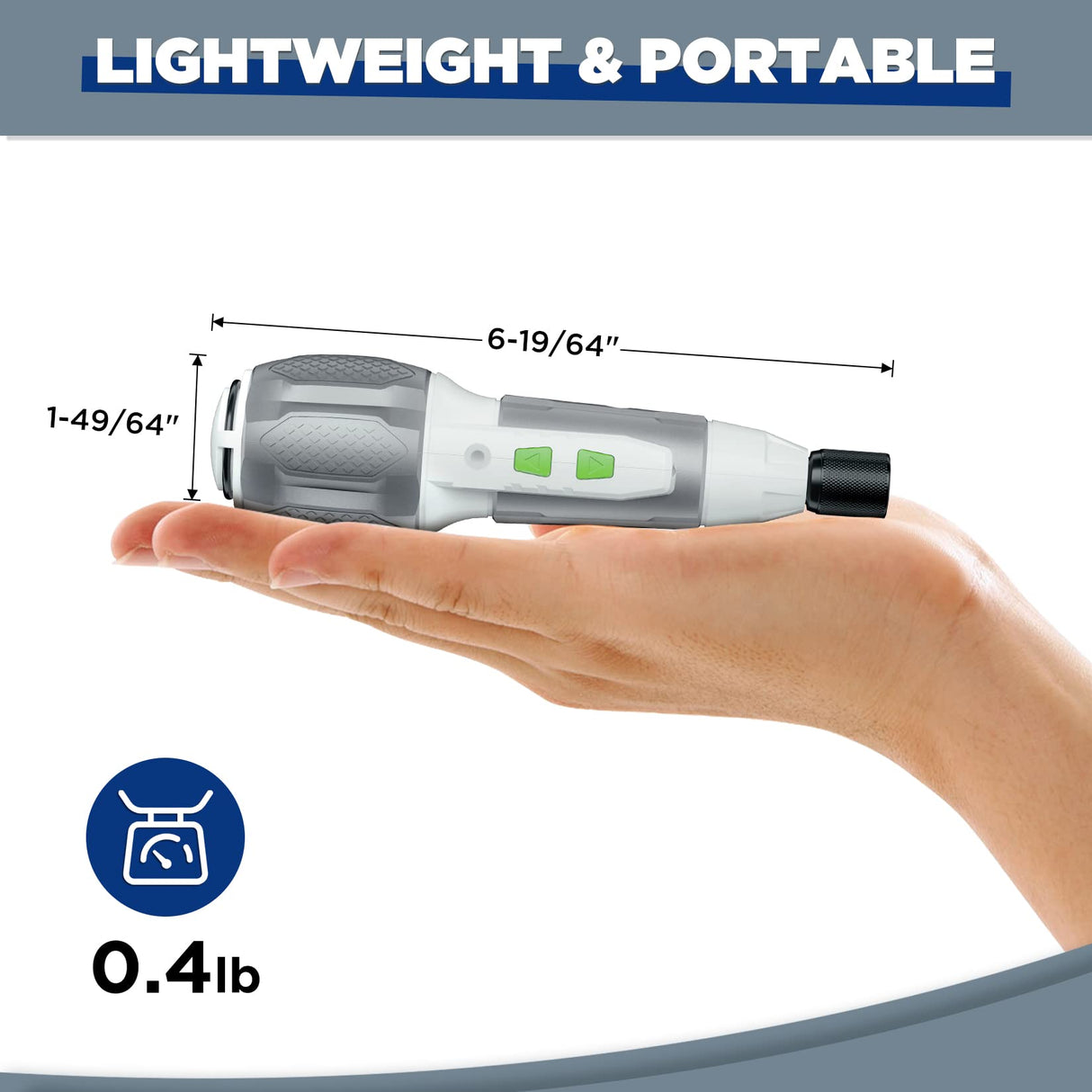 WORKPRO Electric Cordless Screwdriver Set - 4V USB Rechargeable Lithium-ion Battery Screwdriver Kit with LED Light - Small Screwdriver with 7pcs Bits for Home, Office, Apartment - White WORKPRO