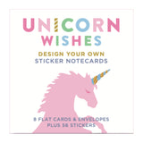 Mrs. Grossman's Design Your Own Sticker Notecards Card Making Kit - includes 8 Cards, Envelopes, and Classic Stickers - Create DIY Thank You, Birthday, Greeting Cards (Unicorn Wishes) Mrs.Grossmans