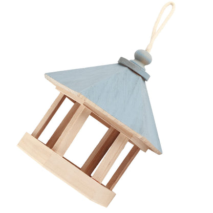 Hexagon Gazebo Bird Feeder,Wood Birds House Feeder Wooden Hanging Wild Bird Feeder for Outside Feeding Birds. - WoodArtSupply