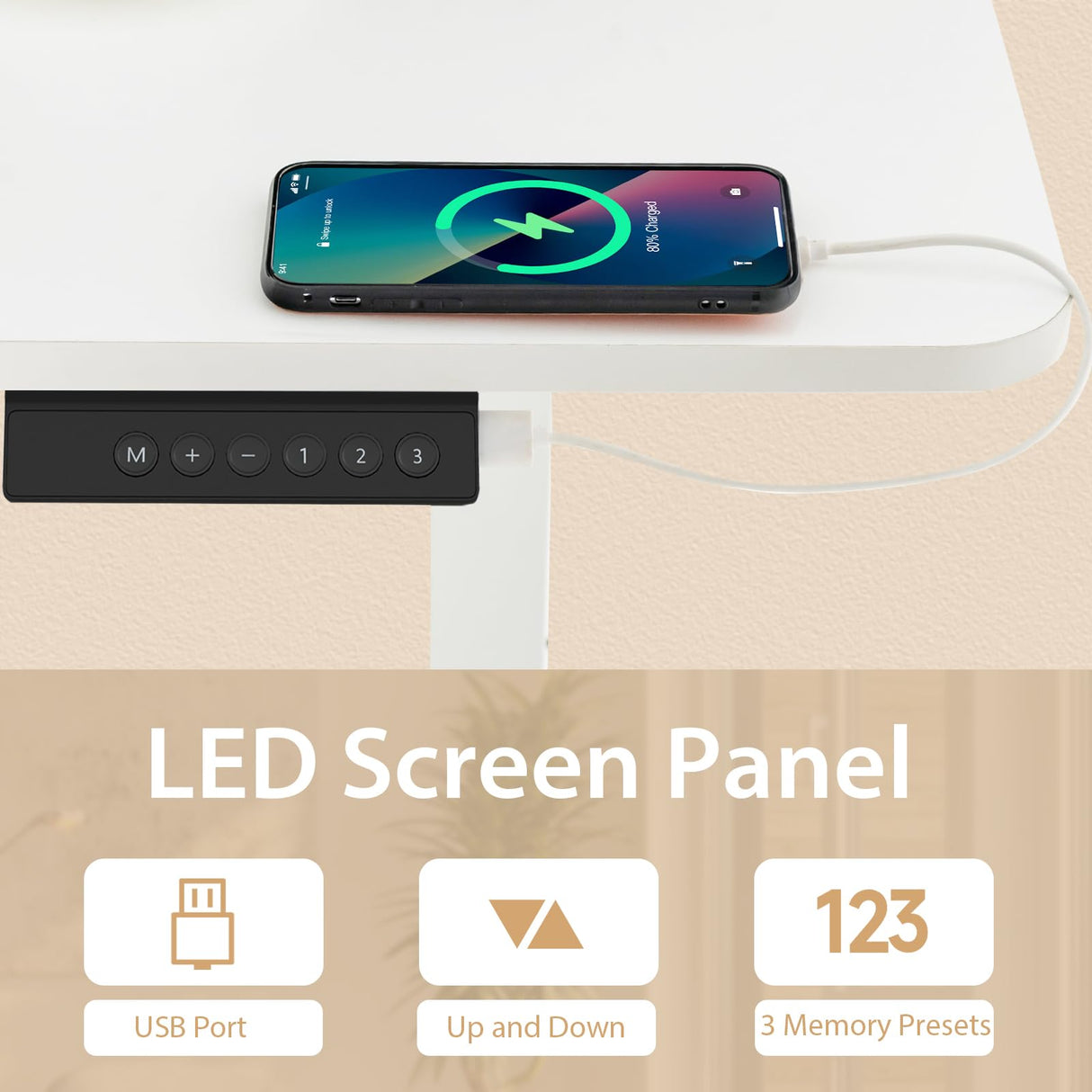 Giantex Electric Standing Desk, 55" x 28" Height Adjustable Desk with Memory Preset Controller, Storage Drawer, USB Charging Port, 2 Cable Holes, Stand Up Computer Desk for Home, Office, Gray Giantex