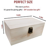 Wooden Boxes for Crafts, Natural Wooden Boxes, Reusable Wooden Boxes for Art and DIY Hobbies, Jewelry Boxes and Wooden Gift Boxes for Home Storage YXFZPAN